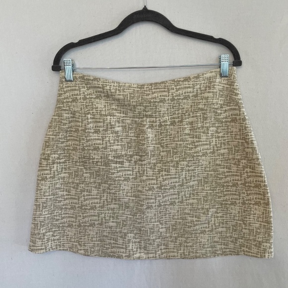TEEZHER Size Large Flat Waistband Pull On Skort Taupe & Cream Tweed Look Print - Picture 2 of 5